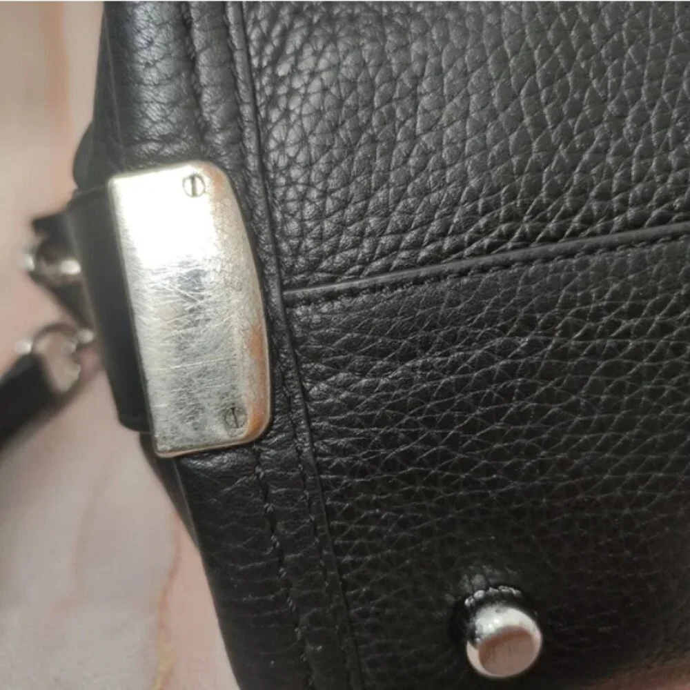 Coach Swagger Carryall In Pebble Leather Black with Silver Style No.34408 - Picture 14 of 15